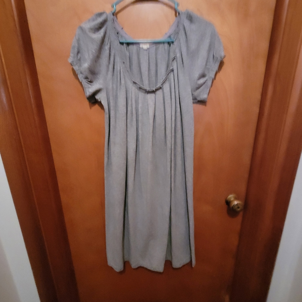 J. Crew Pleated Grey Dress